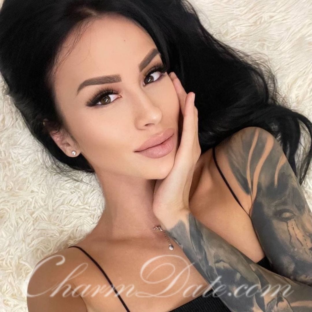 #GirlOfTheDay "I don't have any specific criteria or rules for what a man should be. I would like to keep an open mind and meet the person." --- Kristina  #charmdate #sexy #girlwithtattoos  #onlinedating #datingsites